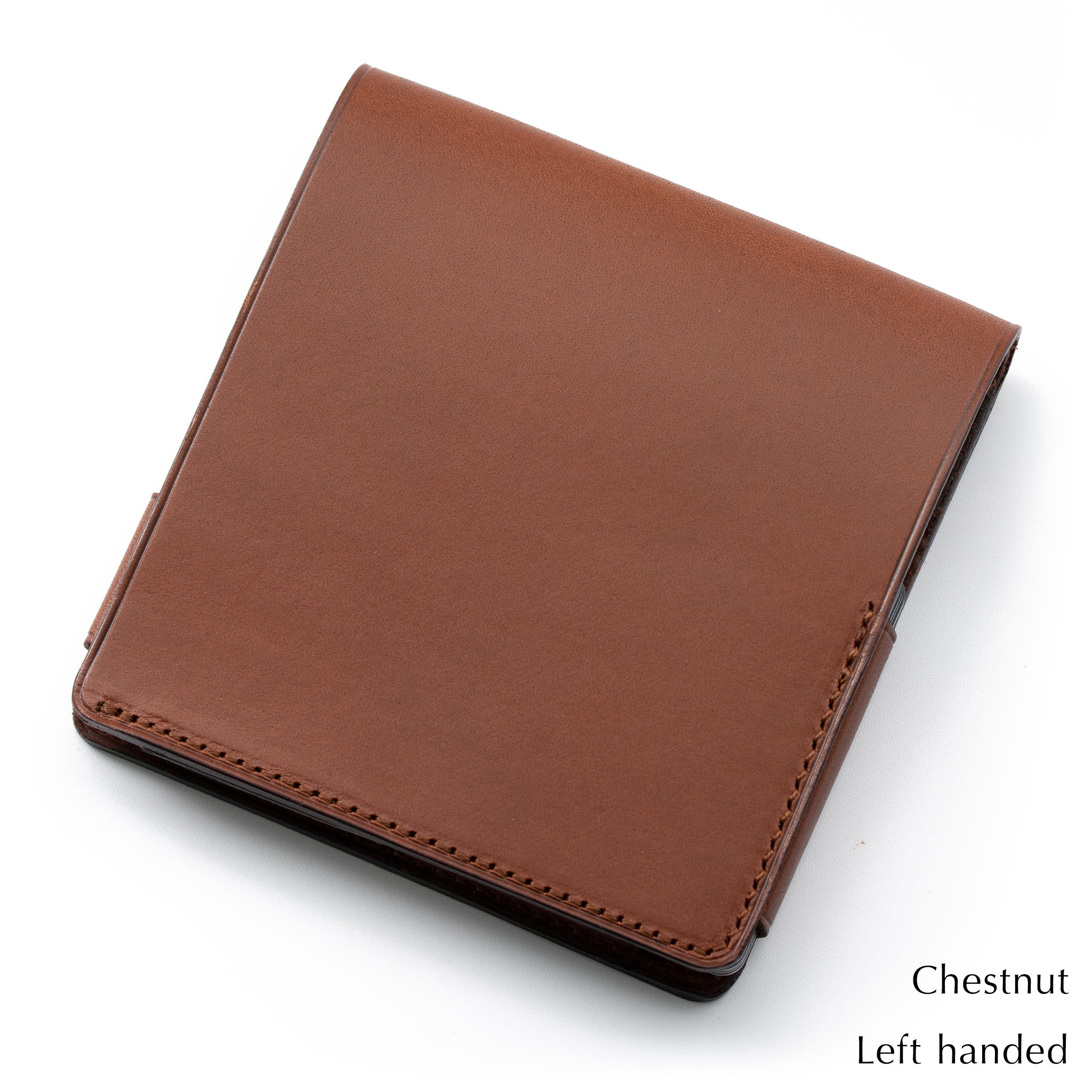 Chestnut　左利き：小さい薄い財布Hitoe Fold -Liscio- 